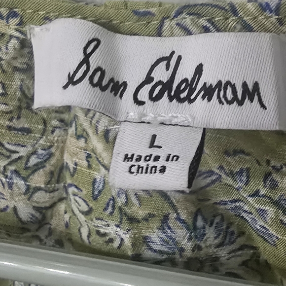 Sam Edelman Olive Floral Blouse, Size L - Picture 4 of 5